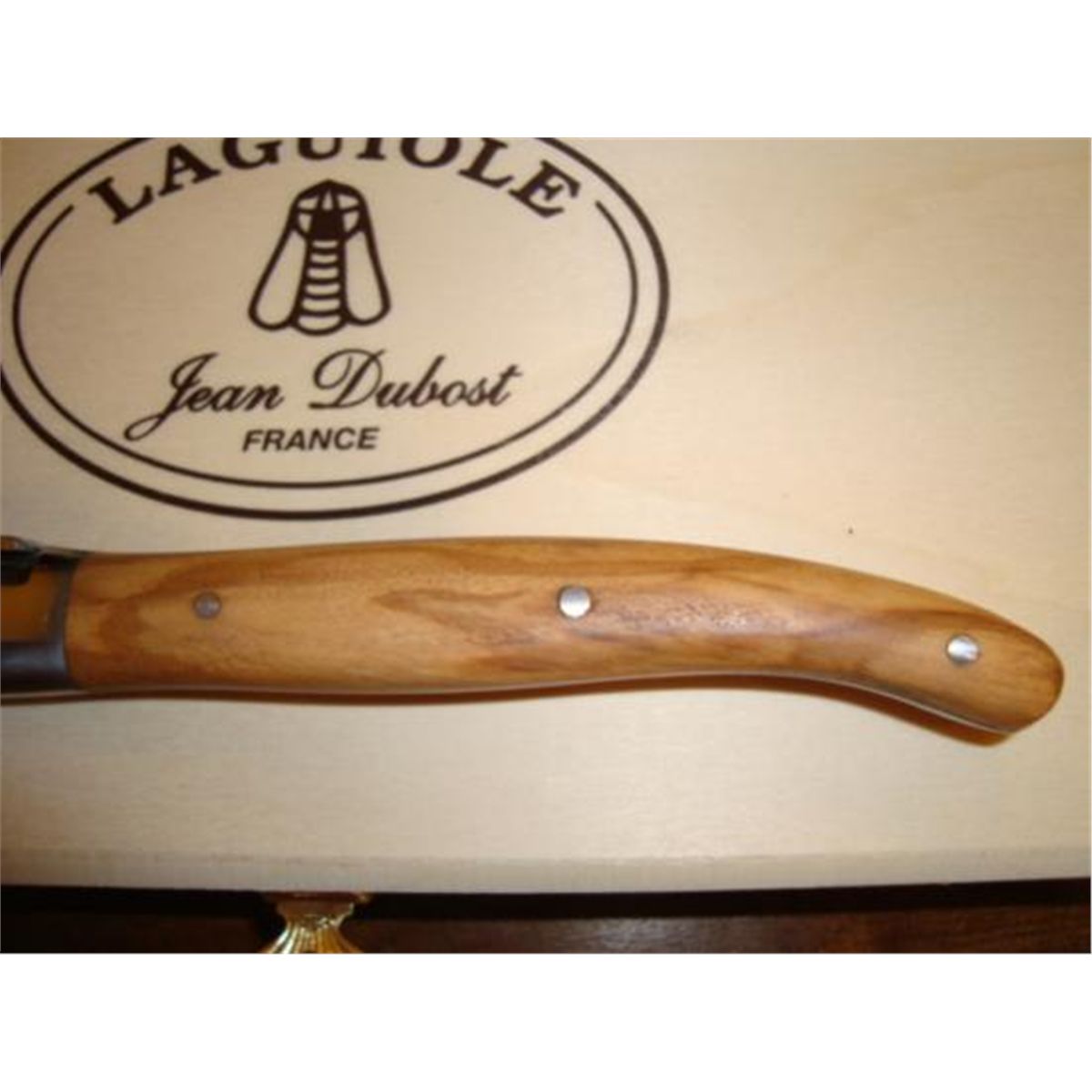 Set 6 authentic French Laguiole steak knives olivewood