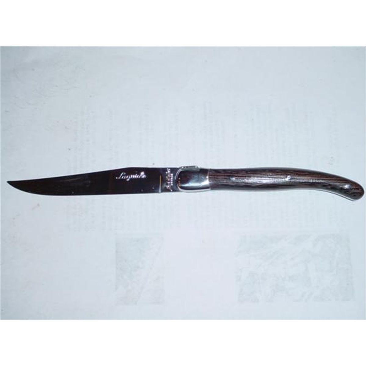 Set 6 authentic French Laguiole steak knives wengewood