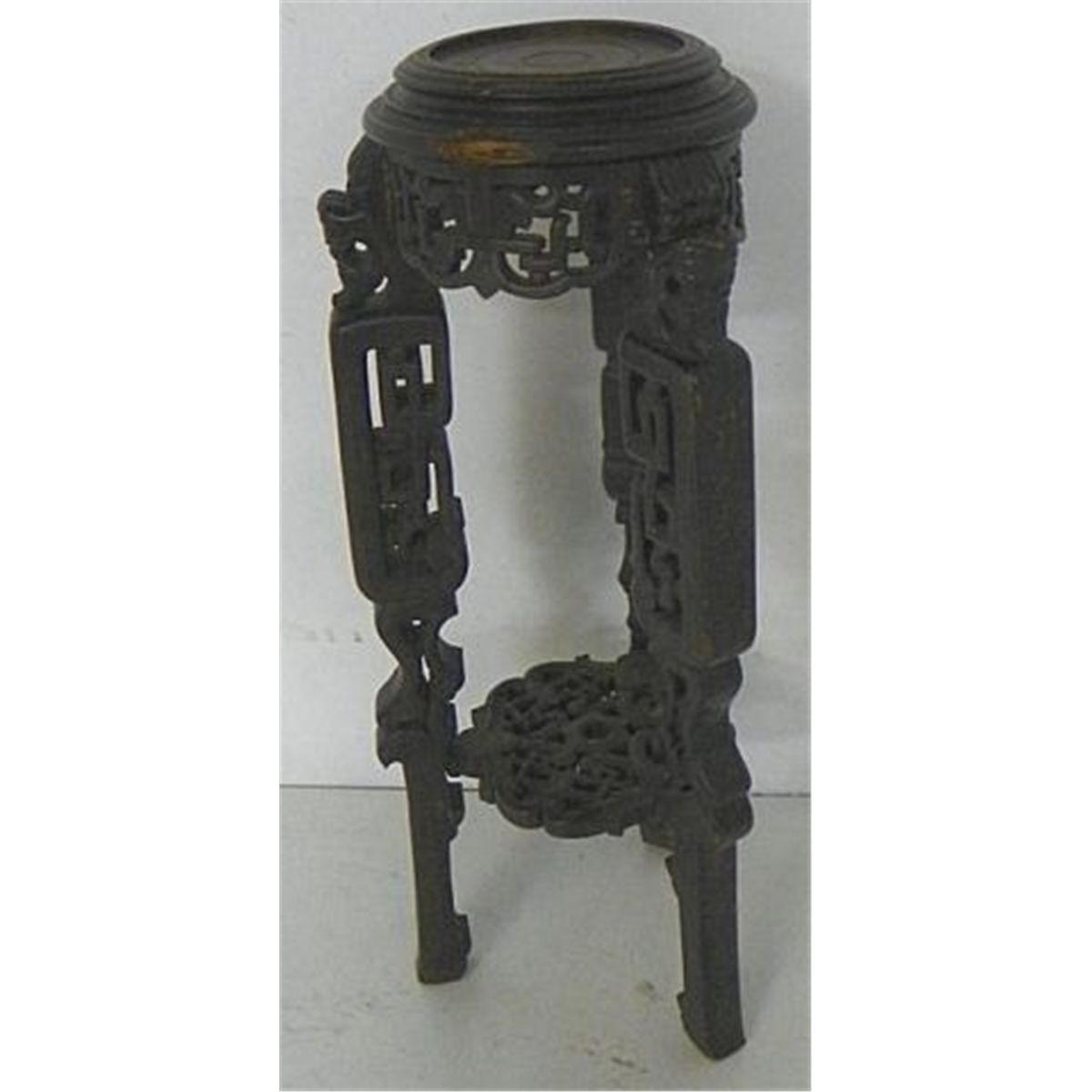 Chinese carved wood pedestal