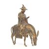 Image 1 : Chinese gilt bronze "Scholar Riding Donkey"