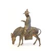 Image 4 : Chinese gilt bronze "Scholar Riding Donkey"