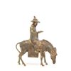 Image 5 : Chinese gilt bronze "Scholar Riding Donkey"