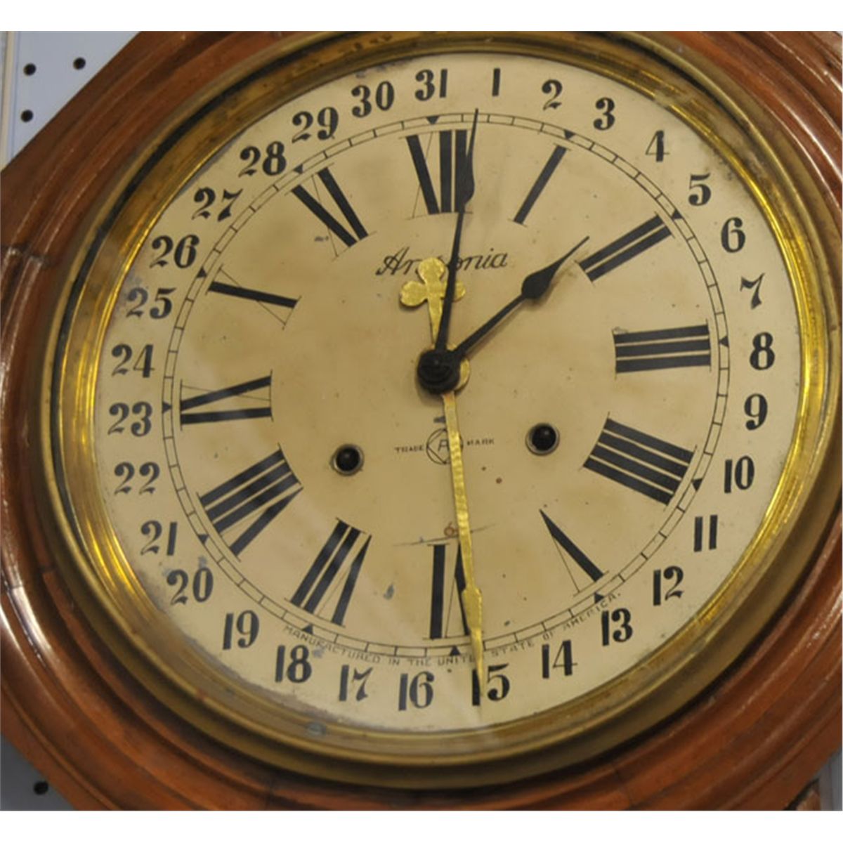 Ansonia octagon calendar wall regulator clock
