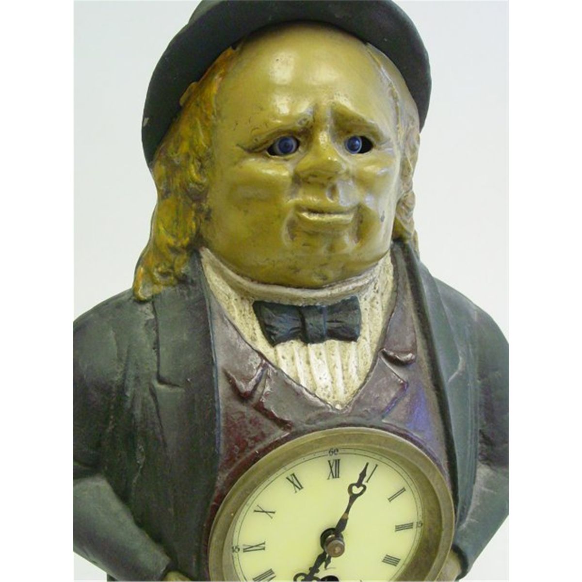 Cast iron "Moving Eye Man" clock