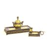 Image 1 : French enamel & bronze desk set in Asian taste