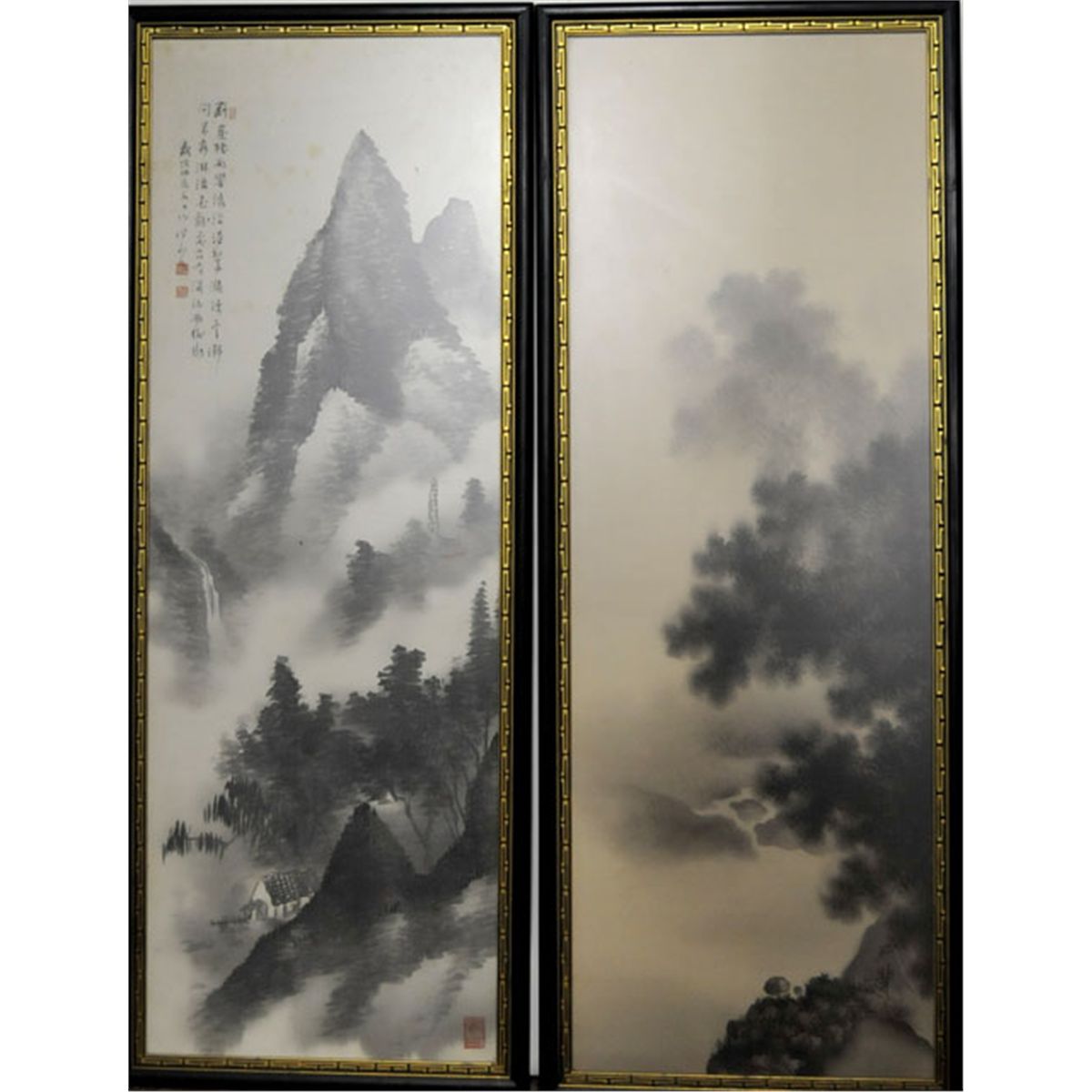 2 Chinese framed paintings of 