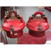 Image 1 : PAIR OF PAINTED CHINESE WEDDING BASKETS.
