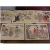 Image 1 : JAPANESE MEIJI PERIOD WATERCOLOURS IN LINE