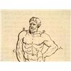 Image 3 : Leonardo Da Vinci Etching Standing Man C. 1651 Framed