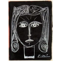 Pablo Picasso Original Drawing Signed In Book 1954
