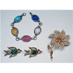 Lot of Signed Vintage Costume Jewelry