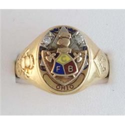 Vintage 14k yellow gold Gents Knights of Pythias ring
