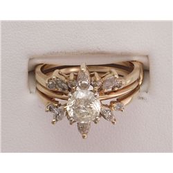 1 ct Diamond Engagement ring & diamond ring guard