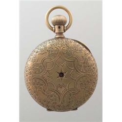 Illionois Ladies 14K Gold Hunting Case Pocket Watch