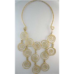 Vintage Brass Calder inspired necklace