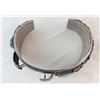Image 3 : Signed Vintage Native American Turquoise & Silver Cuff