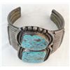 Image 3 : Vintage Native American Cuff Bracelet Turquoise & silver