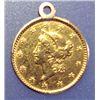 Image 1 : ONE DOLLAR GOLD PIECE, MADE INTO A LOVE TOKEN, RARE, NICE ARTWORK