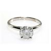 Solitaire Ring Round Diamond 1.72ctw 14k White Gold 2.20 grams