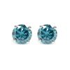 Image 1 : Genuine 3.0 ctw Blue Diamond Stud Earrings 14kt Gold-White