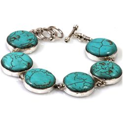 36.98g Turquiose Bracelet silver 0.925