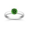 Genuine 0.55 ctw Emerald Solitaire Ring 14kt Gold-White