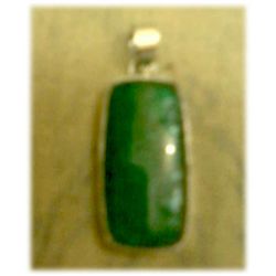 Emerald Gemstone in Silver Pendant