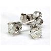 Image 1 : 0.50 ctw Round cut Diamond Stud Earrings, G-H, SI-I, (push back)