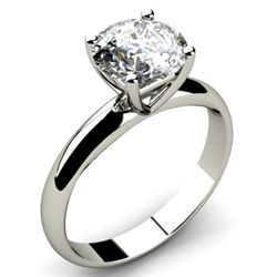 0.85 ct Round cut Diamond Solitaire Ring, G-H, I