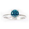 Image 2 : Genuine Blue Diamond Solitaire 1.2 ctw Ring 14KT 3g RS6.5