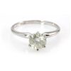 Image 1 : Genuine Solitaire Ring 1.17 ctw & Diamond Ring 14KTGold 6.25