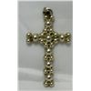 Image 1 : Silver Cross Pendant  Bubble Texture