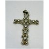 Image 2 : Silver Cross Pendant  Bubble Texture