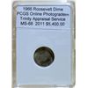 Image 1 : 1966 Roosevelt Dime PCGS MS-68 w/Appraisal