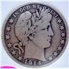 Image 2 : 1914 Philadelphia Mint Barber Half Dollar Fine-12