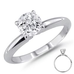 1.00 ct Round cut Diamond Solitaire Ring, G-H, SI-I