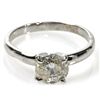Image 2 : Certified 1.50 ctw Solitaire Ring Round Brilliant J/I1/I2 , 2.6g 14kt W Gold, Appraised $10,479.00