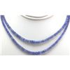 Image 1 : Natural AA 2Row Tanzanite Micro Faceted Rondelles Graduated Necklace Gemstone 130.95ctw brass clasp