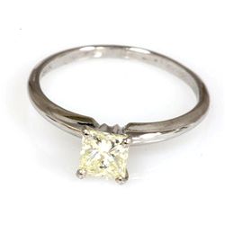 0.75 ct Princess cut Diamond Solitaire Ring, VVS- C1