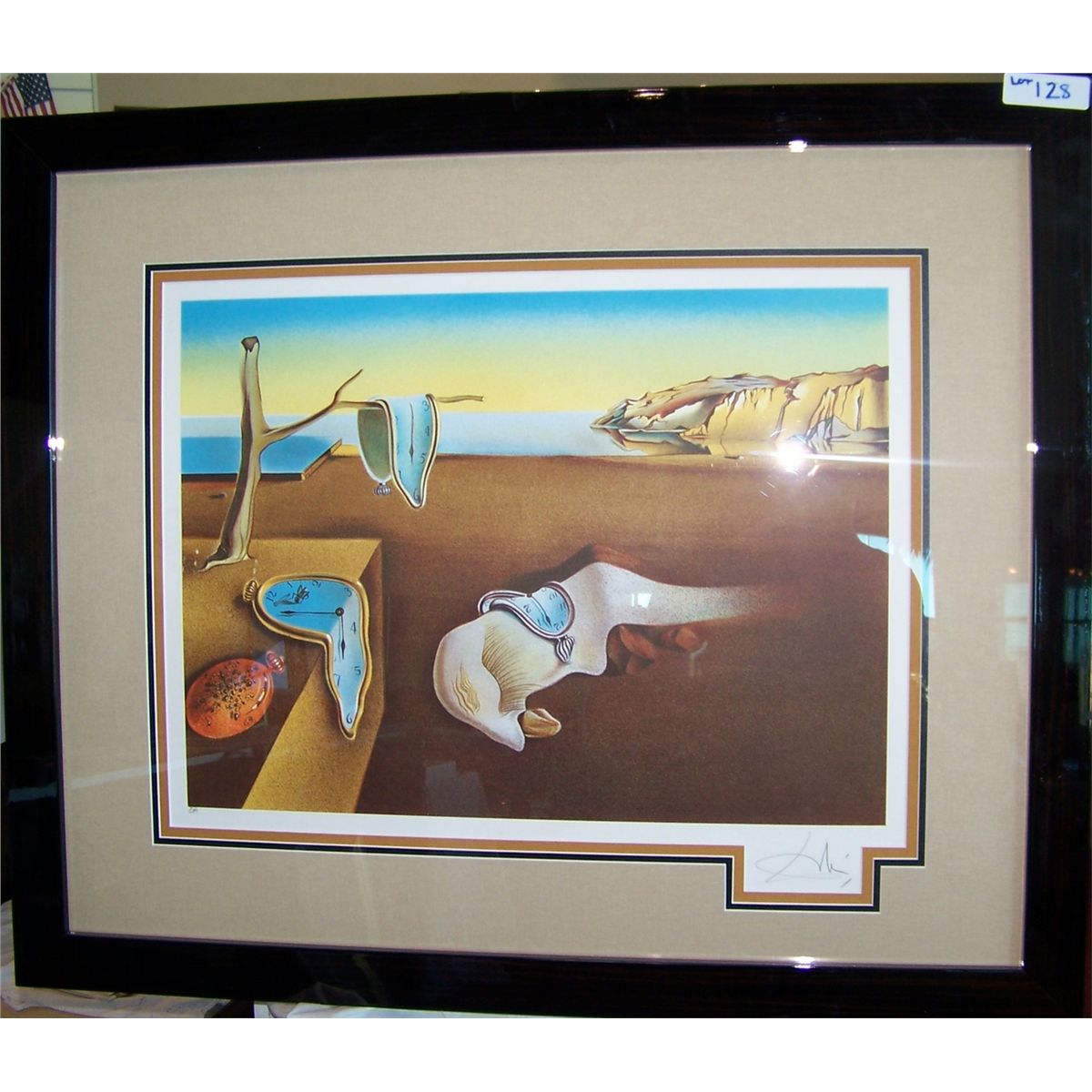 SALVADOR DALI Pencil Signed Lithograph "The Persistence of Memory".