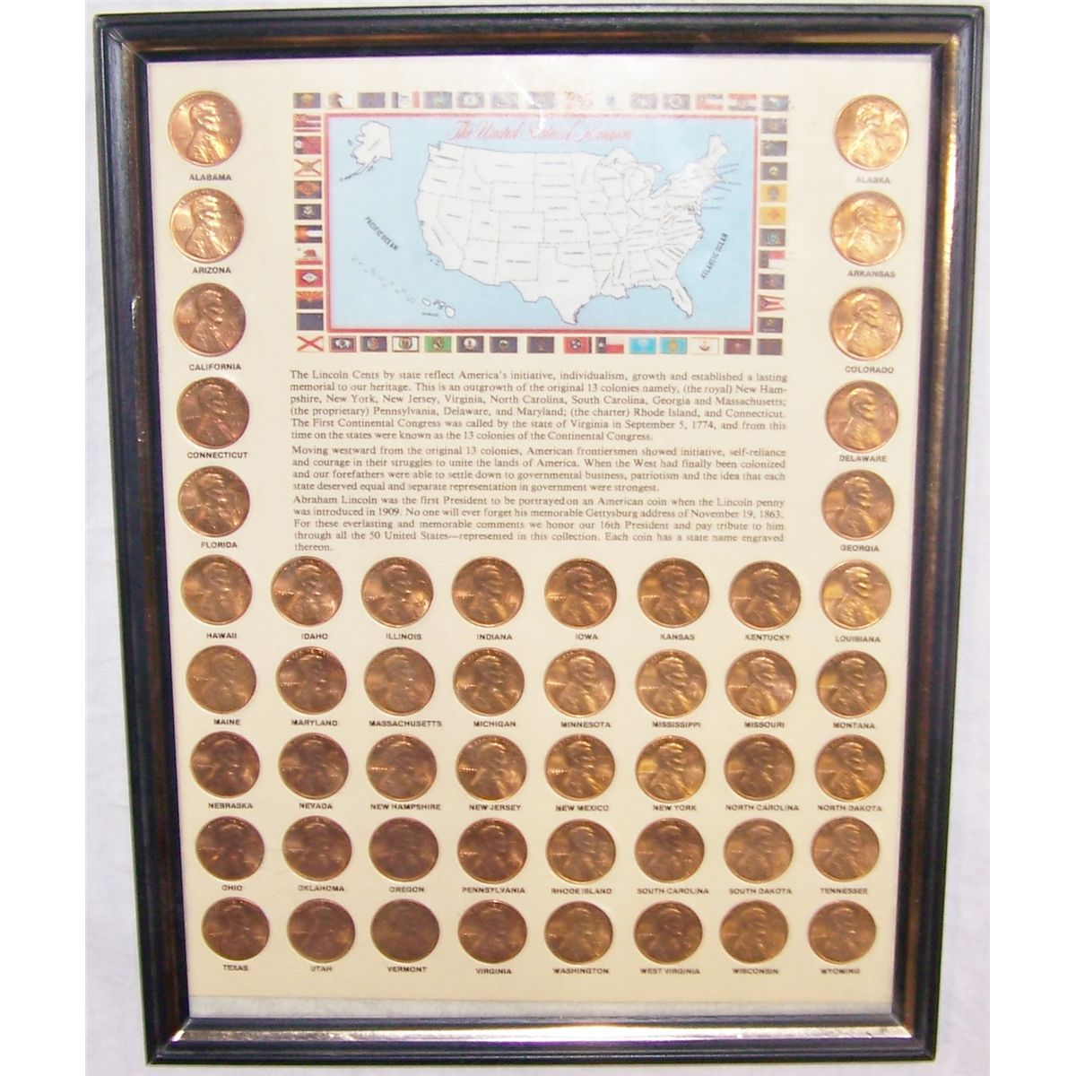 50 StateStamped Collection of Lincoln Wheat Pennies.