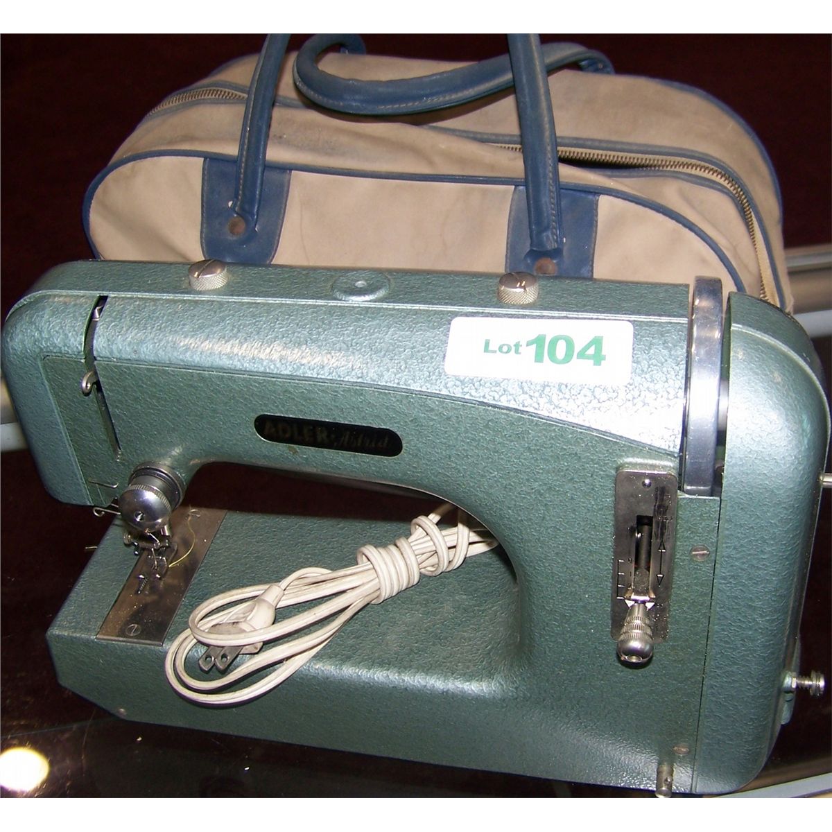 Adler Astrid Portable Vintage Sewing Machine.