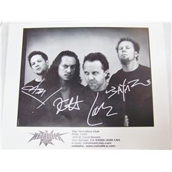 Metallica Signed Photograph.
