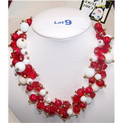 Red and White Choker.