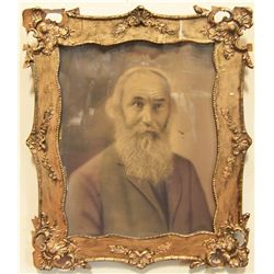 Ornate Victorian Frame w/ Antique Photograph Portrait.