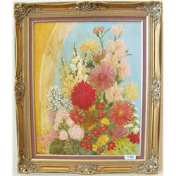 David Elmer Pierce. Oil on Canvas Still Life.