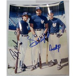 Picture Signed by Three New York Yankee Greats.