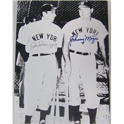 Joe DiMaggio and Johnny Mize Signed Picture.