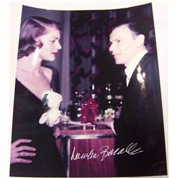 Lauren Bacall Signed Picture w/ Frank Sinatra.