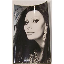 Sophia Loren Signed Picture.